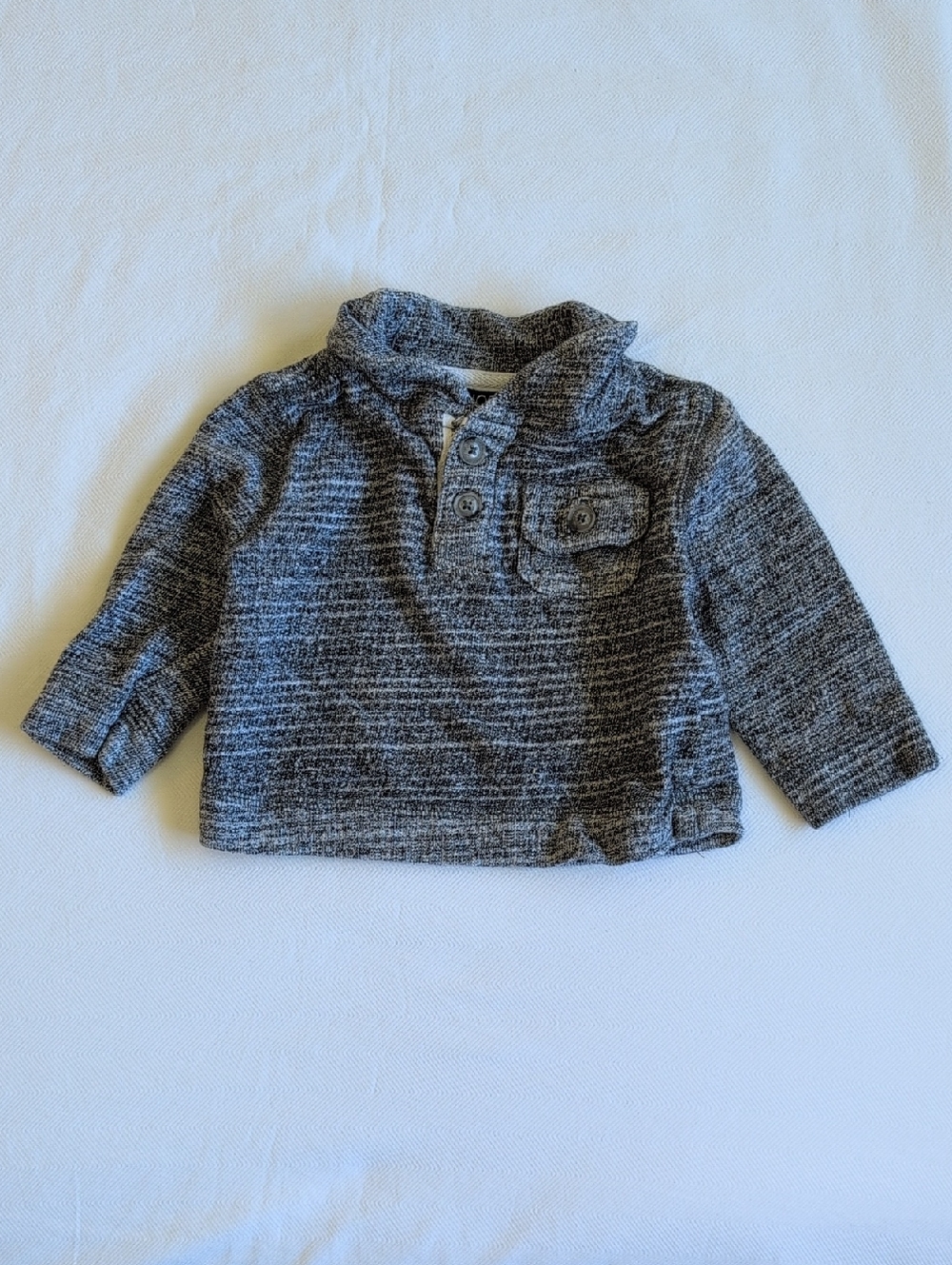 joe fresh knit shawl collar popover sweater gray marl neutral 9 months baby boy